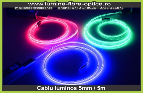 Cablu luminos neon 5mm / 5m