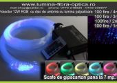 Kit 12W RGBW cu disc + 400 fibre optic