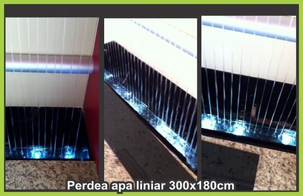 Perdea apa liniar 300x180cm pe fibra optica